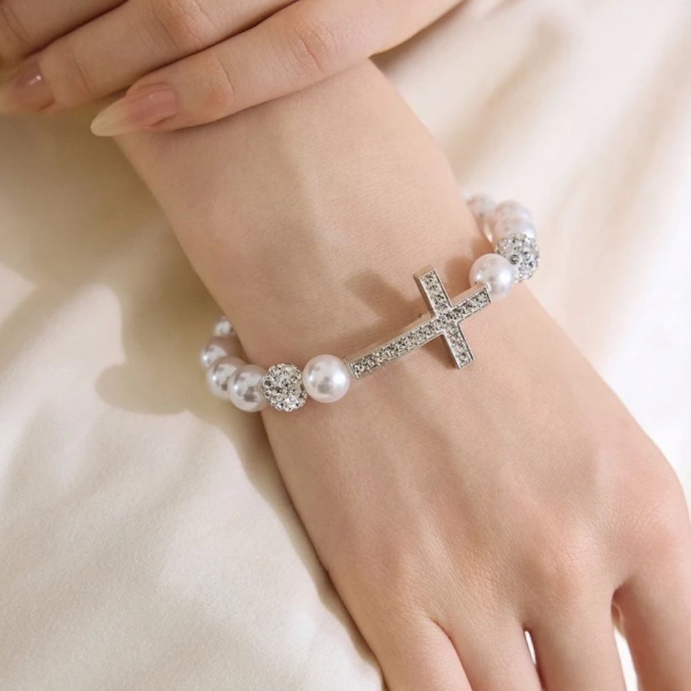 Cross Pearl Bracelet M1512